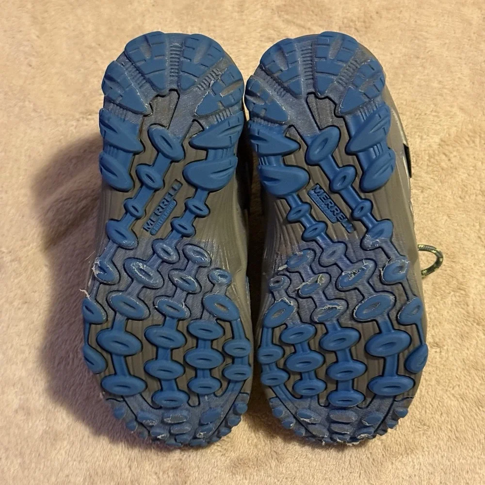 Merrell Chameleon Access Mid Kids Boys Size 1 Waterproof Hiking Boots Shoes